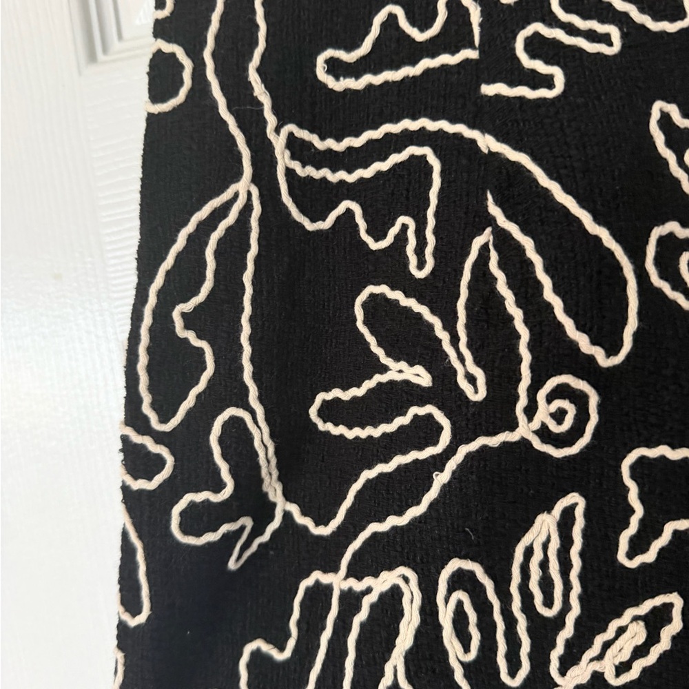 LOFT Women’s Black Dress w White Embroidery, Sz 2, NWT, Beach, Vacation - Picture 6 of 9